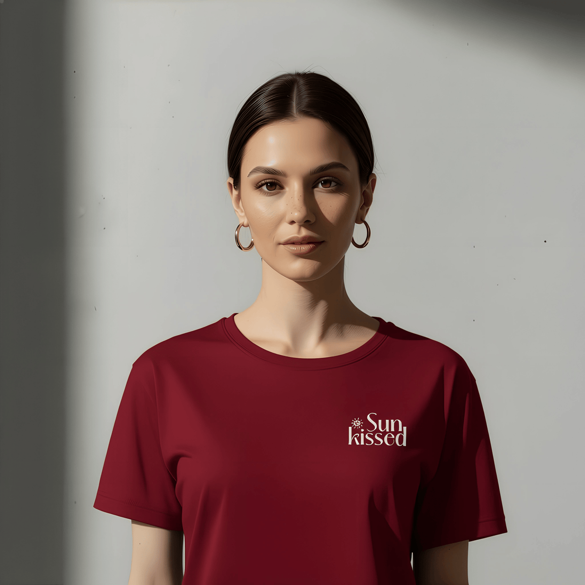 Maroon Sun Kissed Printed PJ Set - Silknlove.com