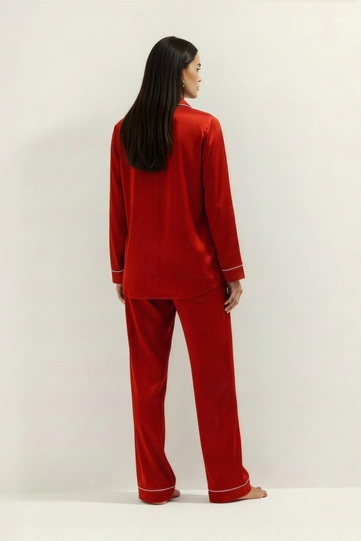 Silky Button Down Pajamas Set - Silknlove.com