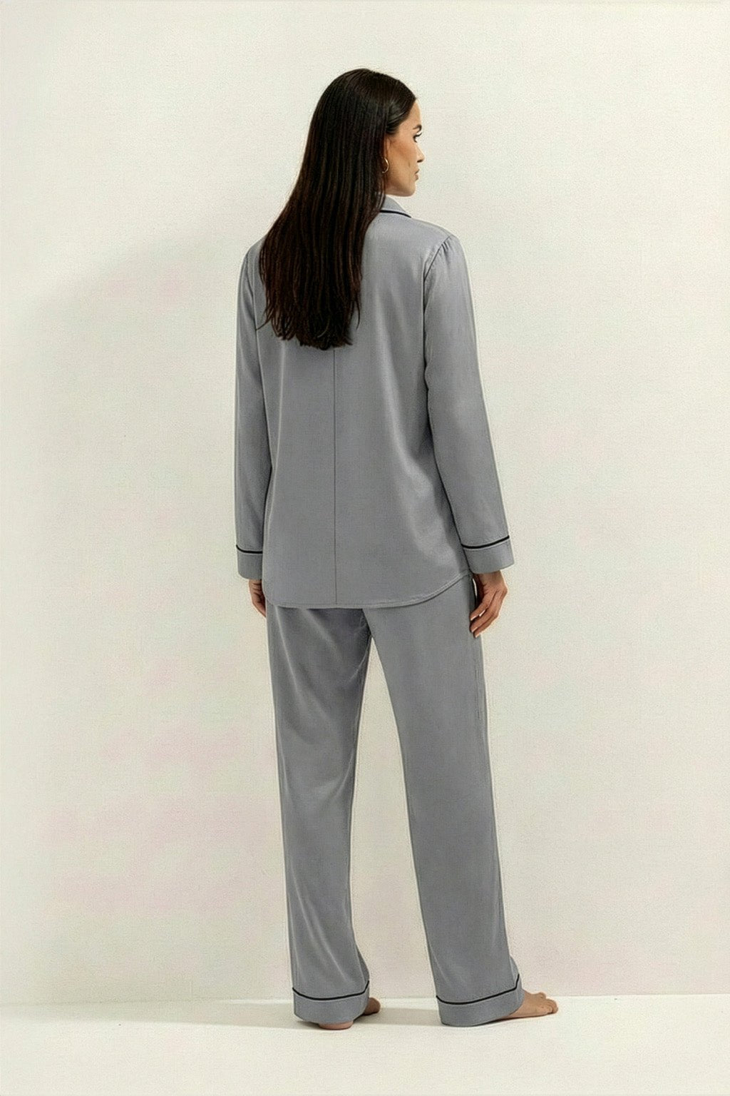Silky Button Down Pajamas Set - Silknlove.com
