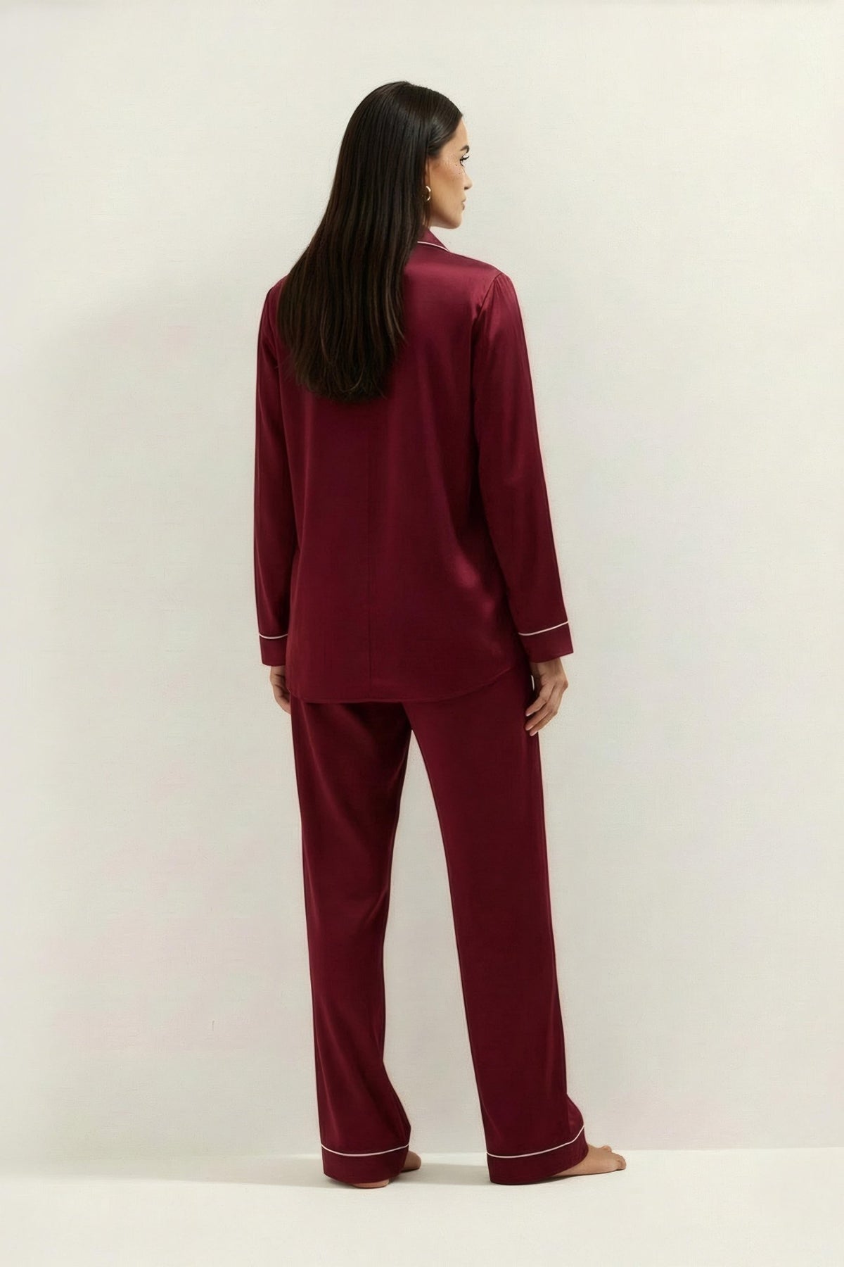 Silky Button Down Pajamas Set - Silknlove.com