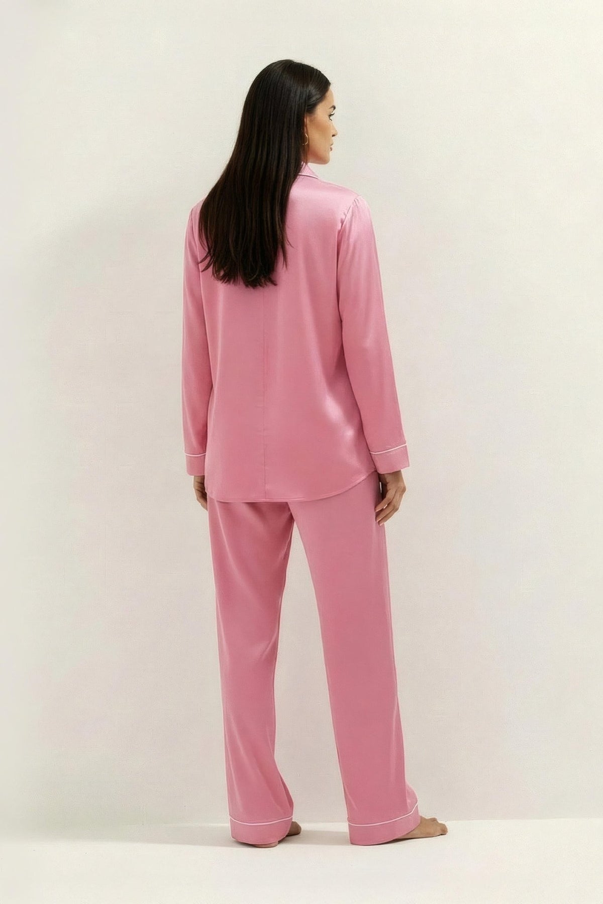 Silky Button Down Pajamas Set - Silknlove.com