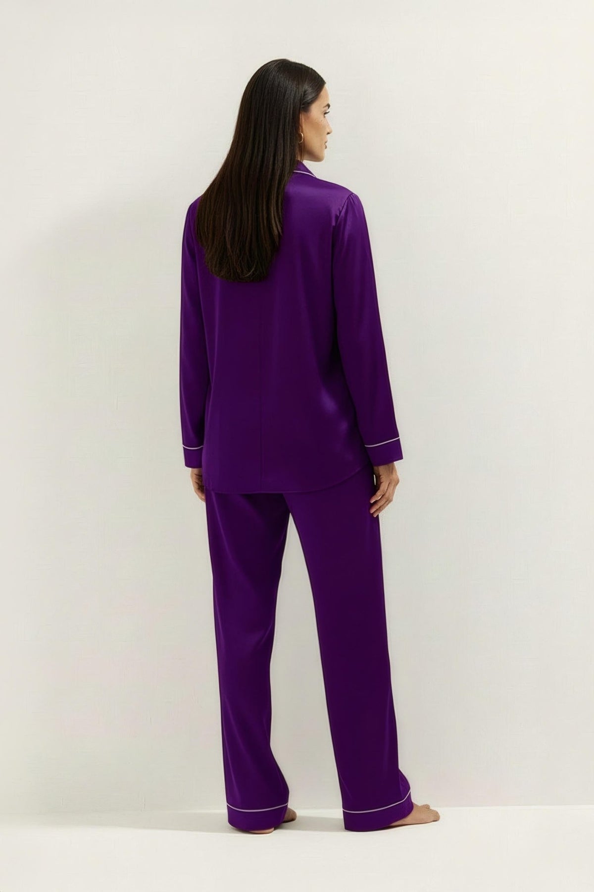 Silky Button Down Pajamas Set - Silknlove.com