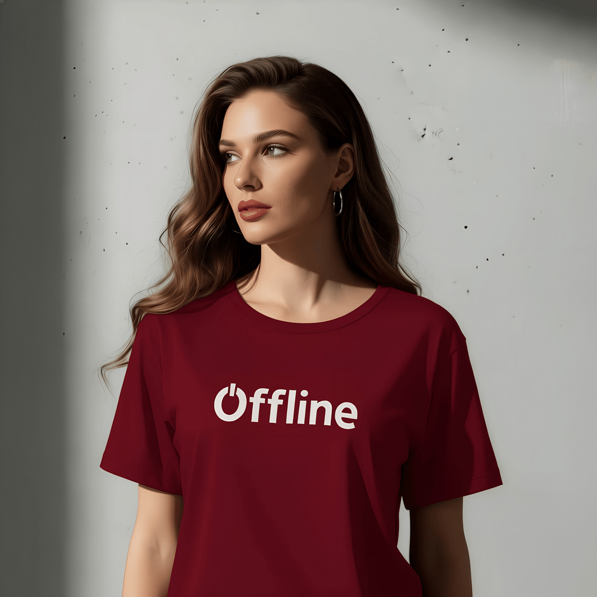Maroon Offline Printed PJ Set - Silknlove.com