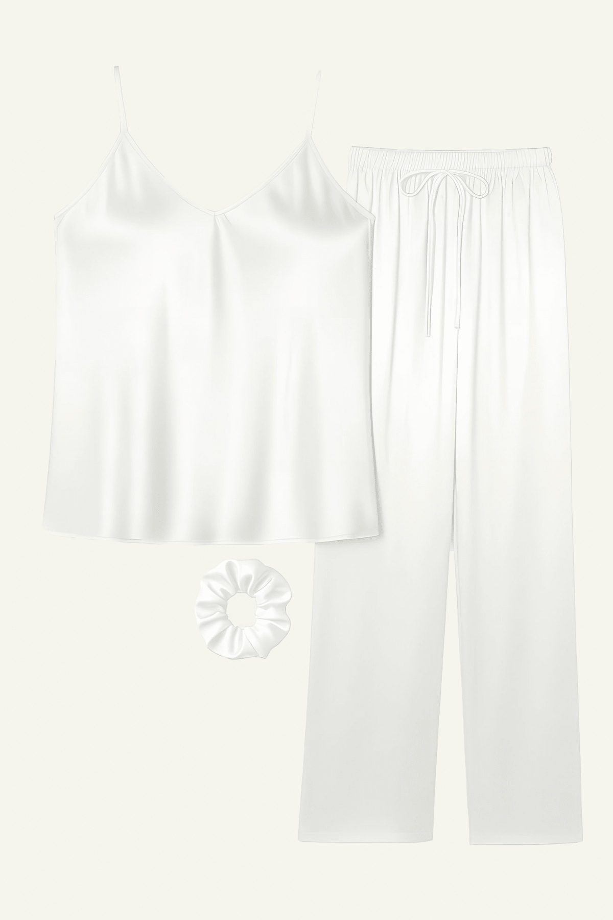 Cami Style Silk PJ Sets with Free Scrunchie (3PL) - Silknlove.com